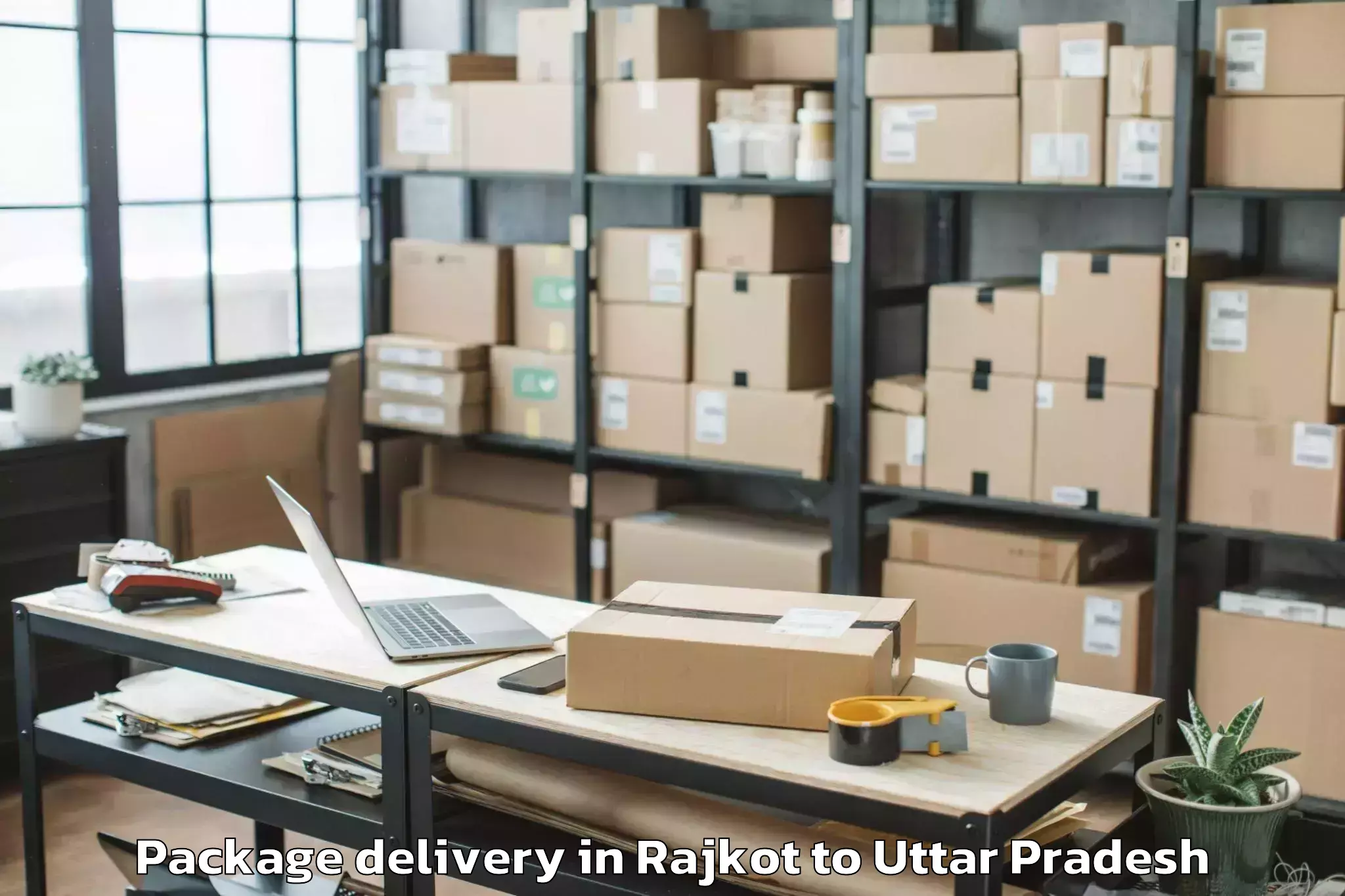 Professional Rajkot to Mubarakpur Package Delivery